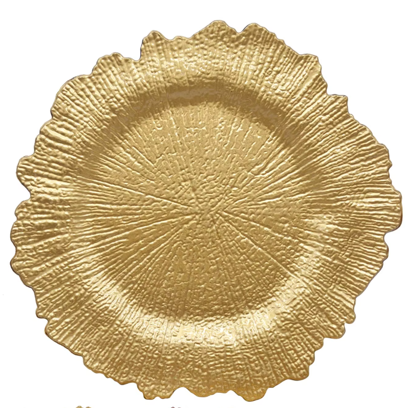 Acrylic Snowflake Plate Factory - Black Gold Wedding Dish