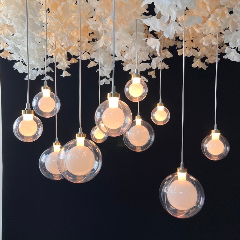 Glass Chandelier Manufacturer - Disc Shape Feather Light