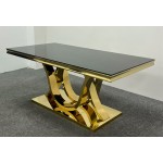 Glass Top Table Factory - Gold Stainless Steel Frame