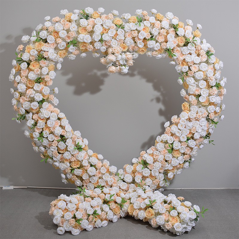 Flower Arch Manufacturer - Champagne Rose Heart Shape