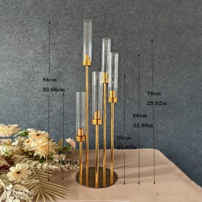 Metal Candlestick Manufacturer - Acrylic Shade Candle Set