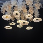 LED Hanging Light Factory - Flamingo Orchid Fabric Lamp