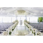 Wedding Aisle Runner Factory - PE Gold Silver Mirror Carpet