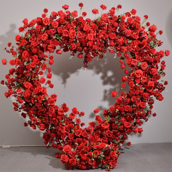 Flower Arch Factory - Red Rose Heart Shape Decor