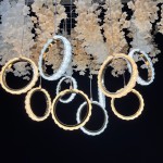 LED Hanging Light Factory - Flamingo Orchid Fabric Lamp