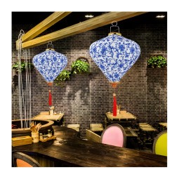 Vietnamese Lantern Manufacturer - Vintage Red Jacquard