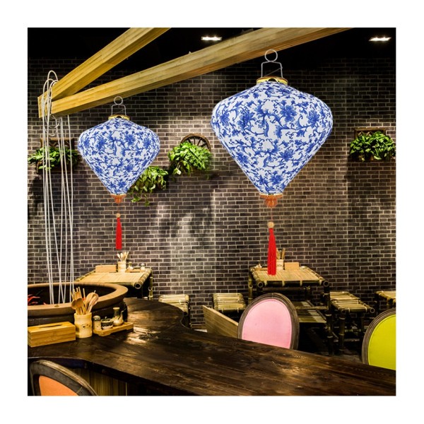 Vietnamese Lantern Manufacturer - Vintage Red Jacquard