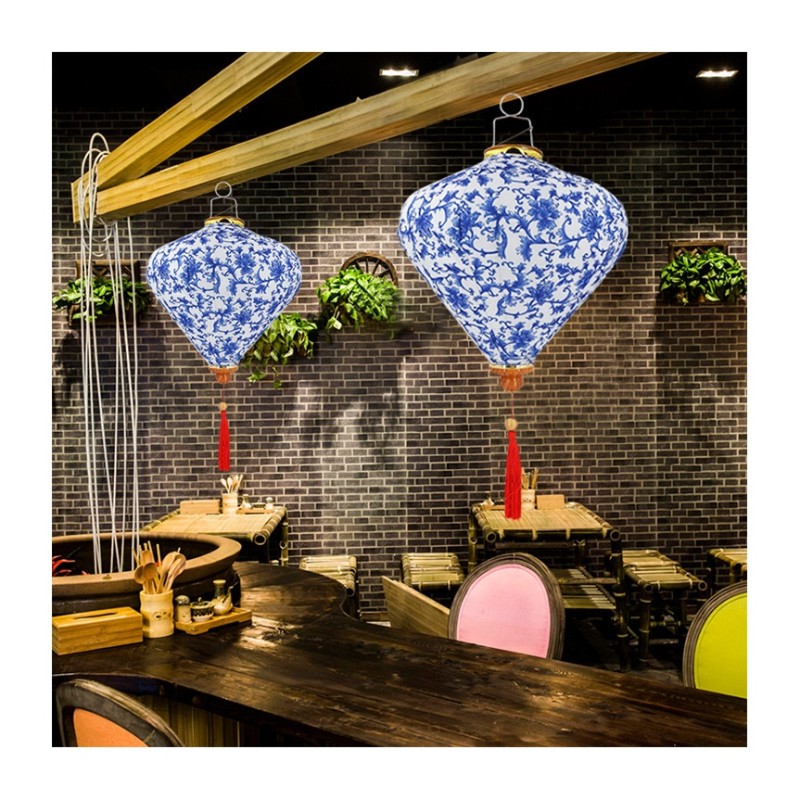 Vietnamese Lantern Manufacturer - Vintage Red Jacquard