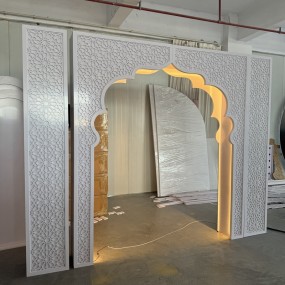 PVC Arch Decoration Factory - Morocco Style LED Backdrop