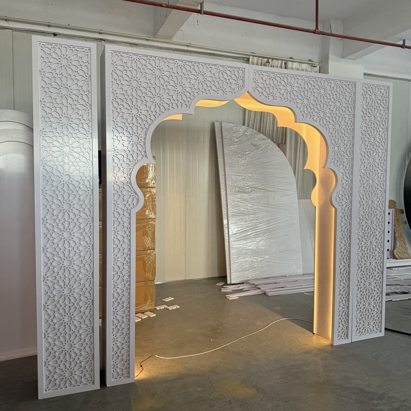 PVC Arch Decoration Factory - Morocco Style LED Backdrop