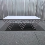 Glass Dining Table Factory - Stainless Steel Wedding Table