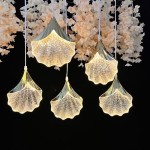 Daffodil Chandelier Manufacturer - Ginkgo Leaves LED Light