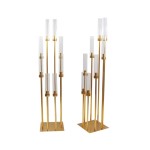 Iron Candle Holder Manufacturer - Graduated Gold Wedding Decor