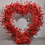 Flower Arch Factory - White Rose Heart Shape Decor