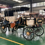 Sightseeing Carriage Factory - Black Convertible Electric Wedding Carriage