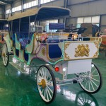Sightseeing Carriage Manufacturer - Blue Convertible 4 Steel Wheels
