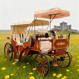Wedding Carriage Manufacturer - Luxury Double Row Wood Grain Buggy