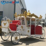 Funeral Hearse Manufacturer - Vintage Black Gold Electric Horse Drawn