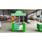 Mobile Snack Manufacturer - Customized Color Green Rickshaw Fast Food