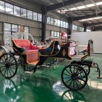 Electric Carriage Factory - Open Black Four Wheel Wedding Wagon