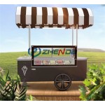 Ice Cream Trolley Factory - Customized Logo Green Hand Trailer Pulley