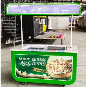 Mobile Snack Manufacturer - Customized Color Green Rickshaw Fast Food