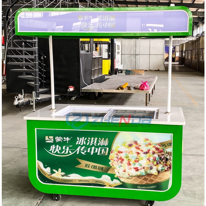Mobile Snack Manufacturer - Customized Color Green Rickshaw Fast Food