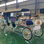 Sightseeing Carriage Manufacturer - Blue Convertible 4 Steel Wheels