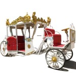 Funeral Hearse Manufacturer - Vintage Black Gold Electric Horse Drawn