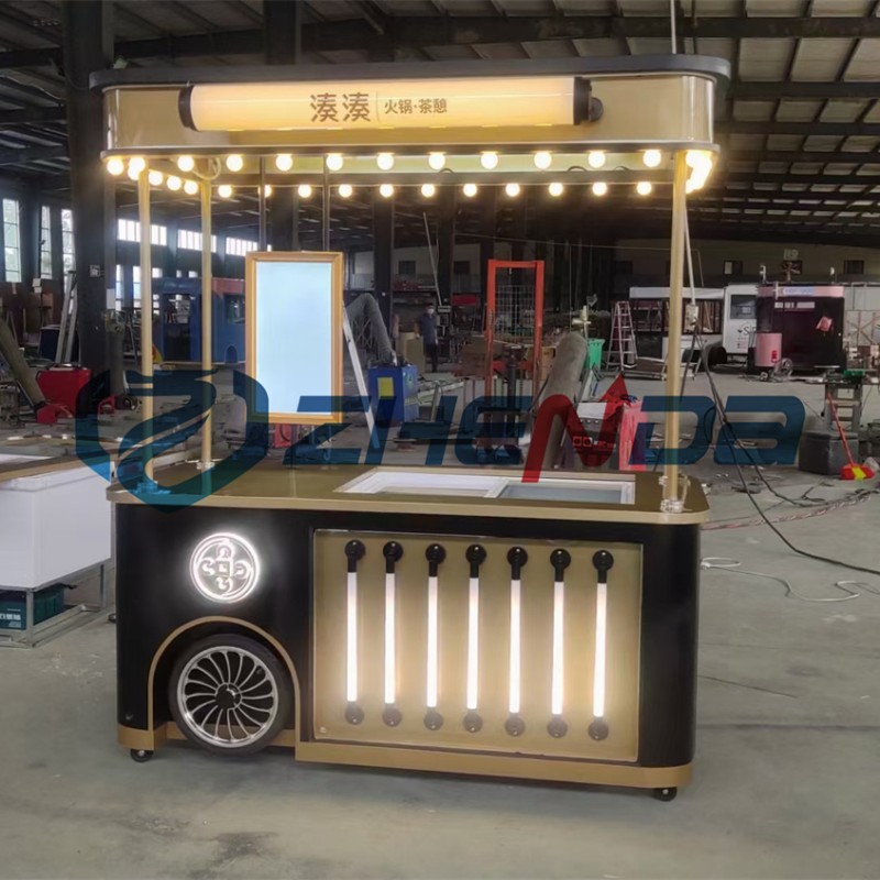 Ice Cream Trolley Factory - Customized Logo Green Hand Trailer Pulley