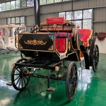 Electric Carriage Factory - Open Black Four Wheel Wedding Wagon