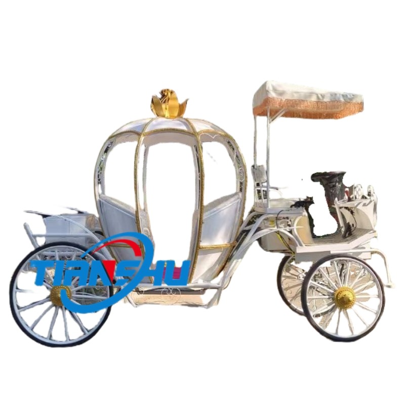 Pumpkin Carriage Factory - Outdoor Pink Cinderella Horse Cart