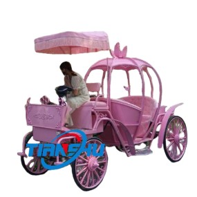 Pumpkin Carriage Factory - Beautiful Pink Horseless Carriage
