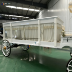 Funeral Carriage Manufacturer - Black Horse Drawn Casket Chariot