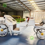 Sightseeing Carriage Manufacturer - Luxury Pink Steel Cart