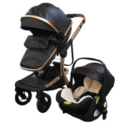 Baby Stroller Factory - 3 in 1 Leather Fabric Set