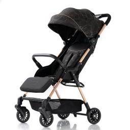 Baby Stroller Factory - Black Fabric Travel Pram