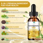 OEM Private Label Organic Ashwagandha Liquid Ashwagandha Drops Cognitive Function and Focus Booster