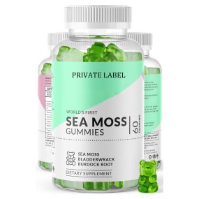 OEM Sea Moss Gummies With Bladderwrack, Burdock Root and Apple Cider Vinegar for Adults