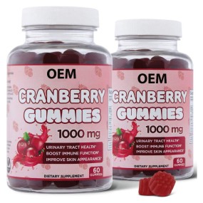 OEM Private Label 60 Gummies Natural Cranberry Gummies for Men and Women
