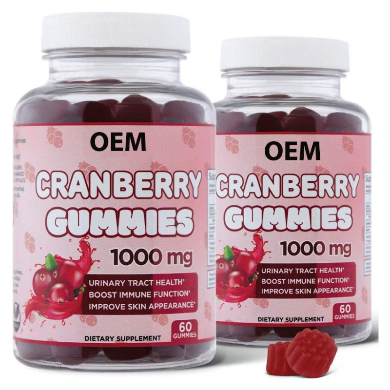 OEM Private Label 60 Gummies Natural Cranberry Gummies for Men and Women