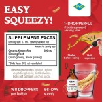 Private Label  Korean Red Ginseng Powder Ginseng Korean Red Panax Ginseng Liquid Drops Supports Healthy Energy, Vita