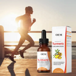 OEM Private Label Organic Turmeric Curcumin Ginger Liquid Drops Bones Joints Immunity Support Turmeric Extract Drops