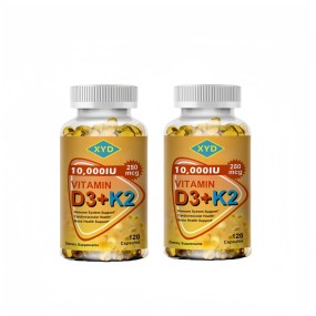 OEM Health Supplement Vitamin K2 MK7 Softgel Vegan Raw Material  Vitamin D3 K2 Capsules