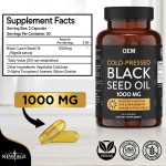 OEM Non-GMO and Vegan Black Seed Oil Softgel Capsules Pure Black Cumin Seed Oil Capsules
