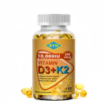 OEM Health Supplement Vitamin K2 MK7 Softgel Vegan Raw Material  Vitamin D3 K2 Capsules