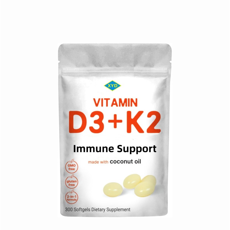 Hot Selling Private Label Vegan Vitamin D3 and K2  Softgels for Health Support for Kids and Pregnant Woman
