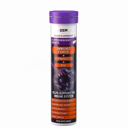OEM Private Label Dietary Supplement Elderberry Gummy Bites with Vitamin C and Zinc Effervescent Tablets