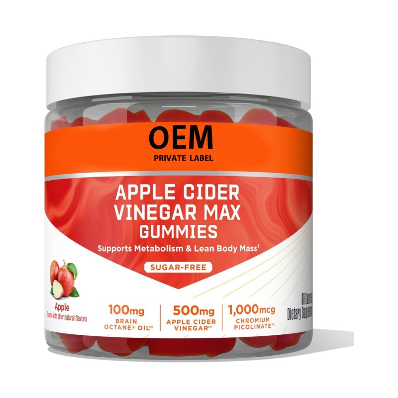 OEM Private Label Sugar Free Apple Cider Vinegar Gummies Apple Cider Vinegar Keto Supplement for Cravings