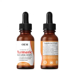 OEM Private Label Organic Turmeric Curcumin Ginger Liquid Drops Bones Joints Immunity Support Turmeric Extract Drops